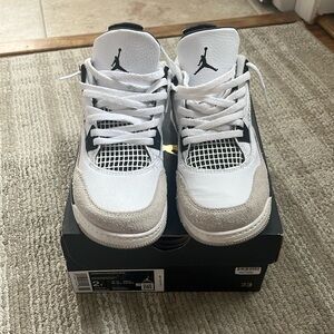 Kids military black jordan 4s size 2y